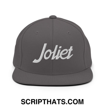 Joliet Script Snapback Hat Dark Grey