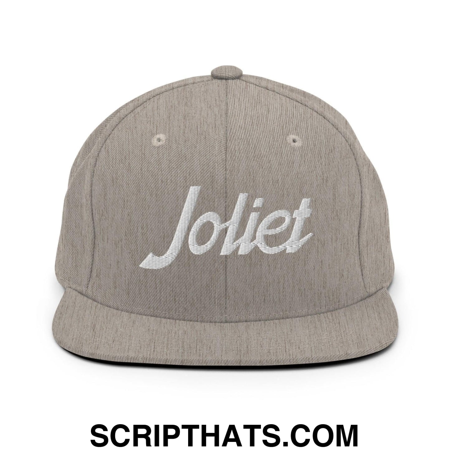 Joliet Script Snapback Hat Heather Grey