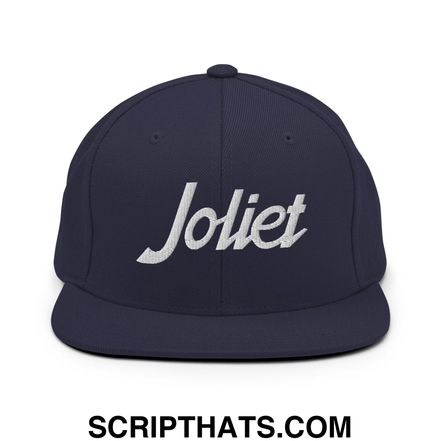 Joliet Script Snapback Hat Navy