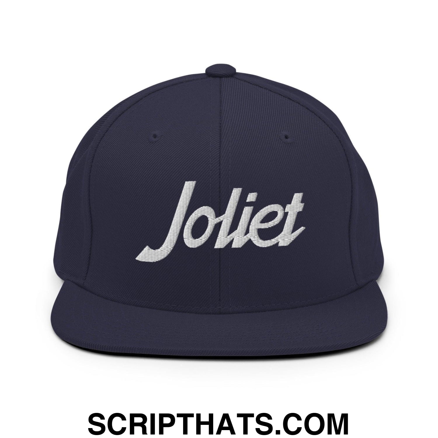 Joliet Script Snapback Hat Navy
