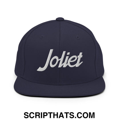 Joliet Script Snapback Hat Navy