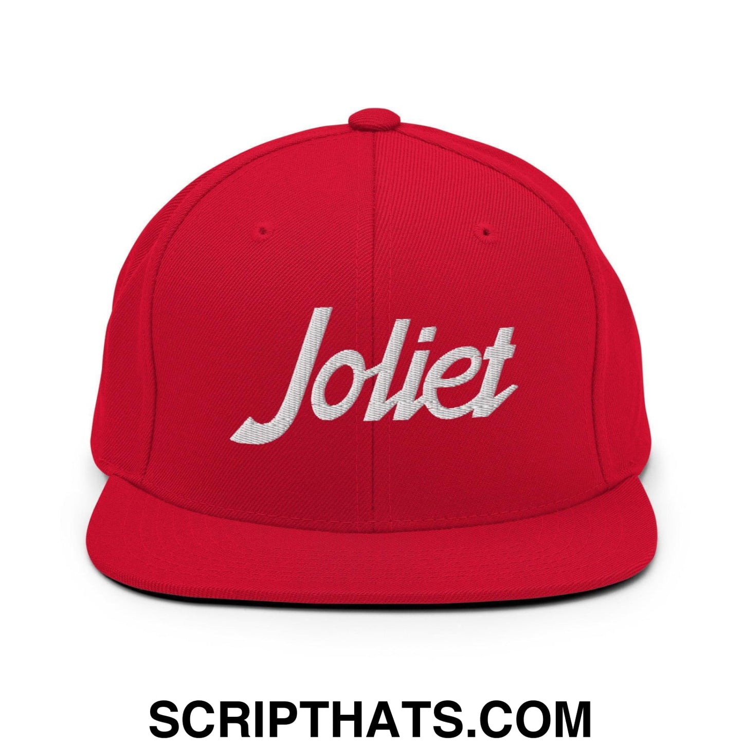 Joliet Script Snapback Hat Red