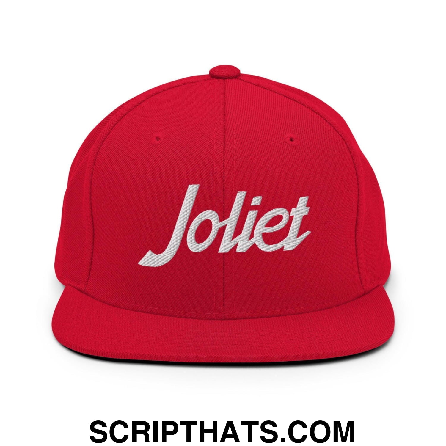 Joliet Script Snapback Hat Red