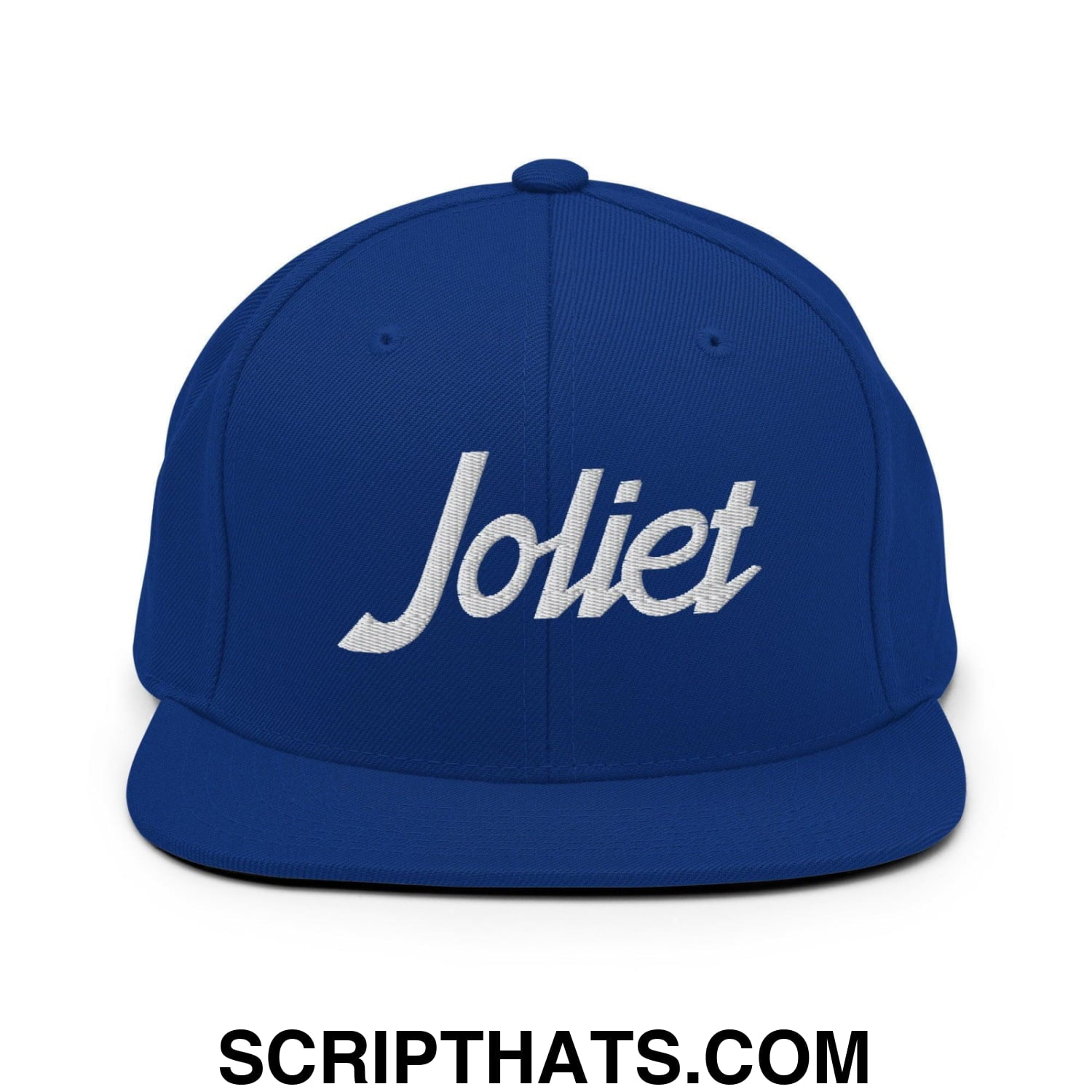 Joliet Script Snapback Hat Royal Blue