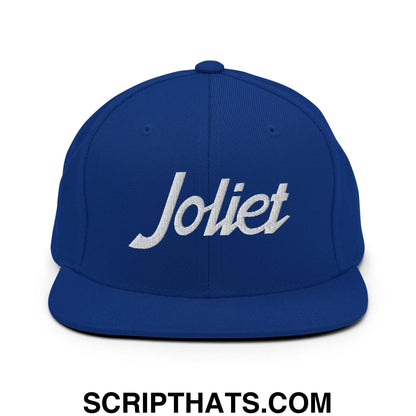Joliet Script Snapback Hat Royal Blue