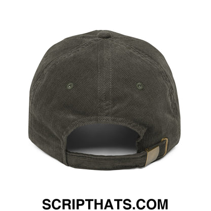 Just a Girl Who Loves Jesus Embroidered Unstructured Corduroy Dad Hat Olive