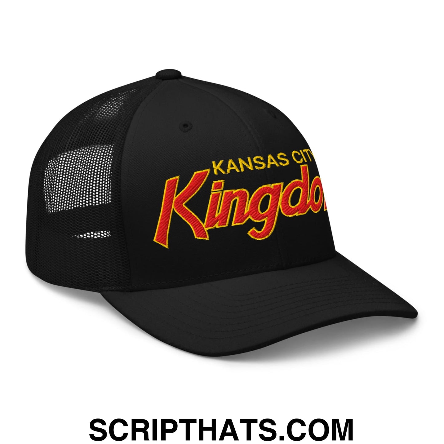 Kansas City Kingdom Embroidered Mesh Trucker Hat Black
