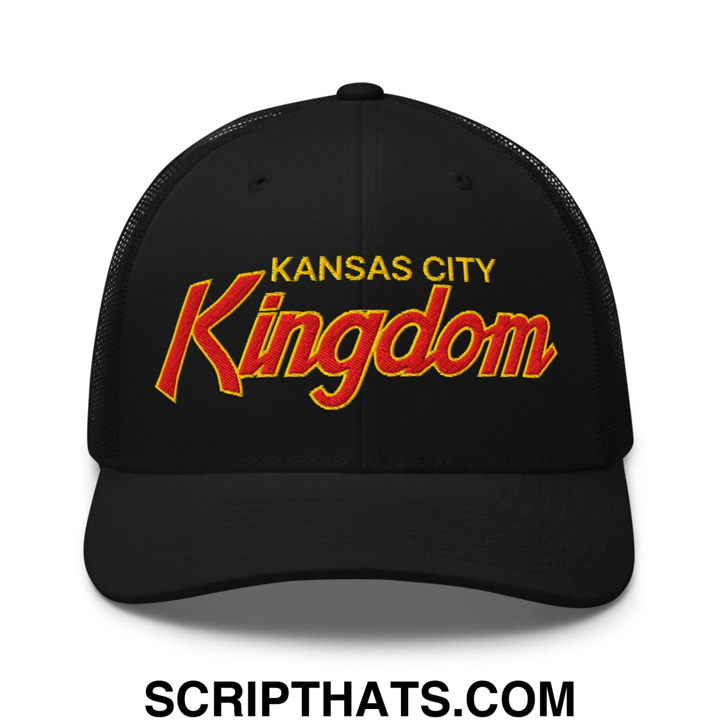 Kansas City Kingdom Embroidered Mesh Trucker Hat Black