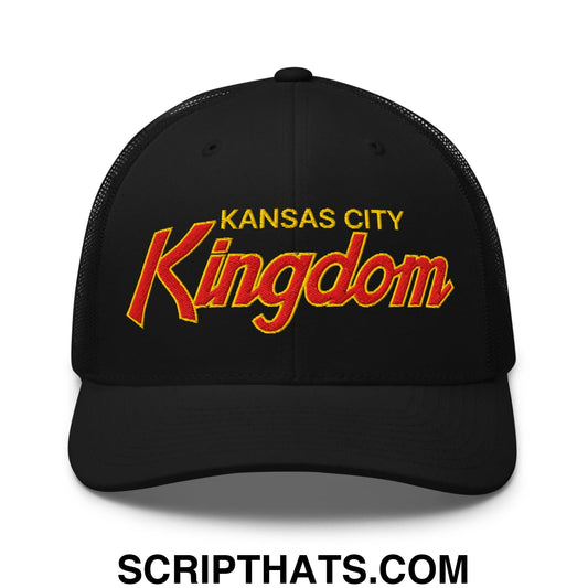 Kansas City Kingdom Embroidered Mesh Trucker Hat Black