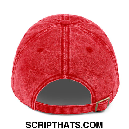 Keep Immigrants Deport Racists Embroidered Denim Dad Hat Red