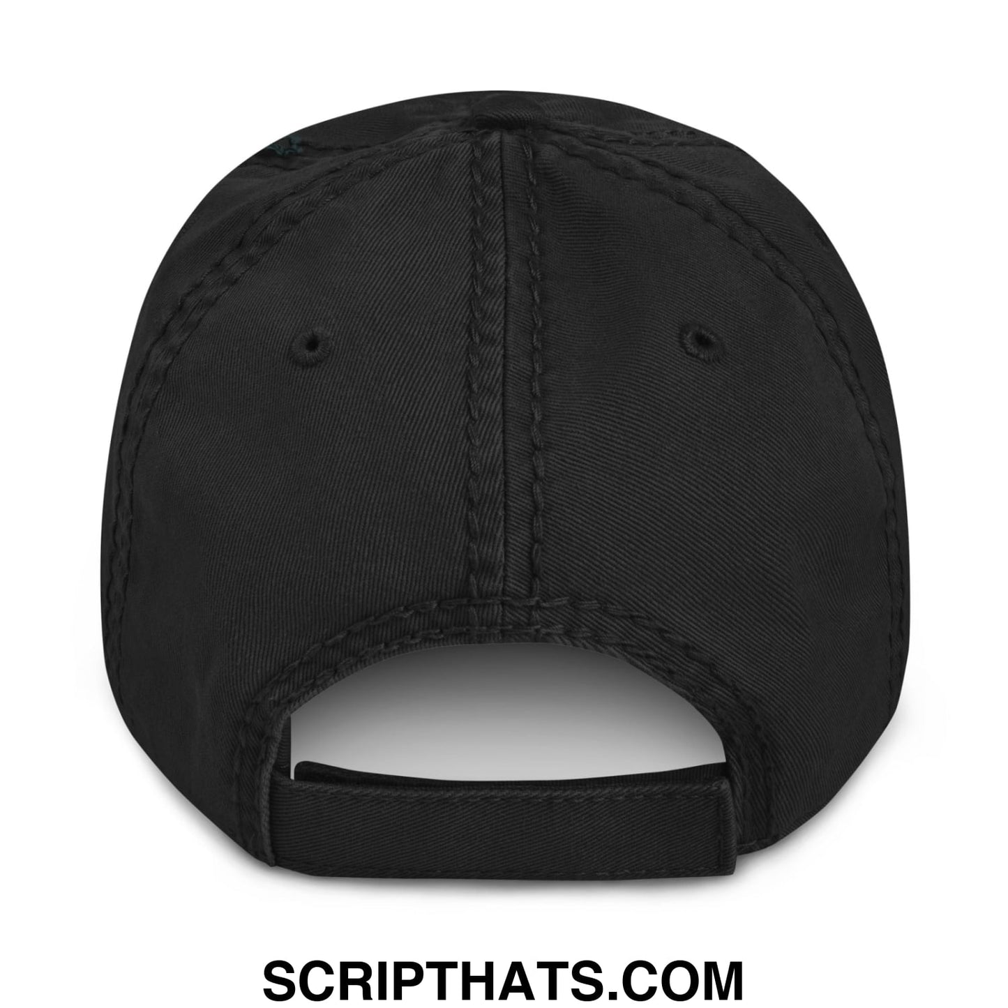 Black denim keep immigrants deport racists embroidered distressed dad hat with curved brim and adjustable strap