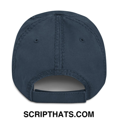 Keep Immigrants Deport Racists Embroidered Distressed Dad Hat Navy