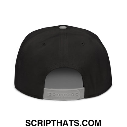 Black snapback hat with gray adjustable strap and white button from keep immigrants deport racists collection back view