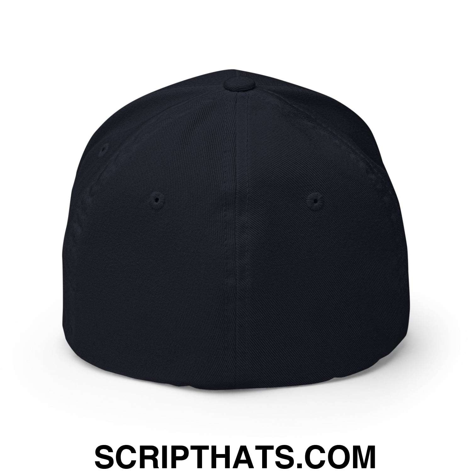 Black structured baseball cap with flat brim and stitched panels embroidered with keep immigrants deport racists text