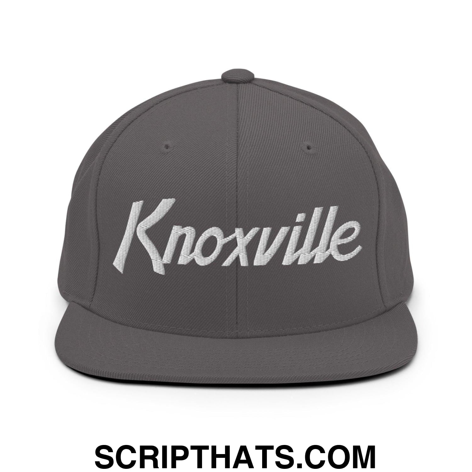 Knoxville Script Snapback Hat Dark Grey