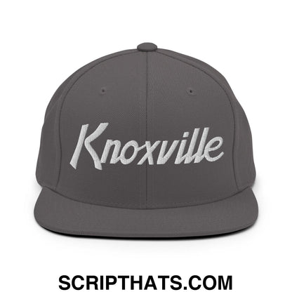 Knoxville Script Snapback Hat Dark Grey