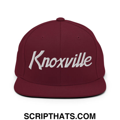 Knoxville Script Snapback Hat Maroon