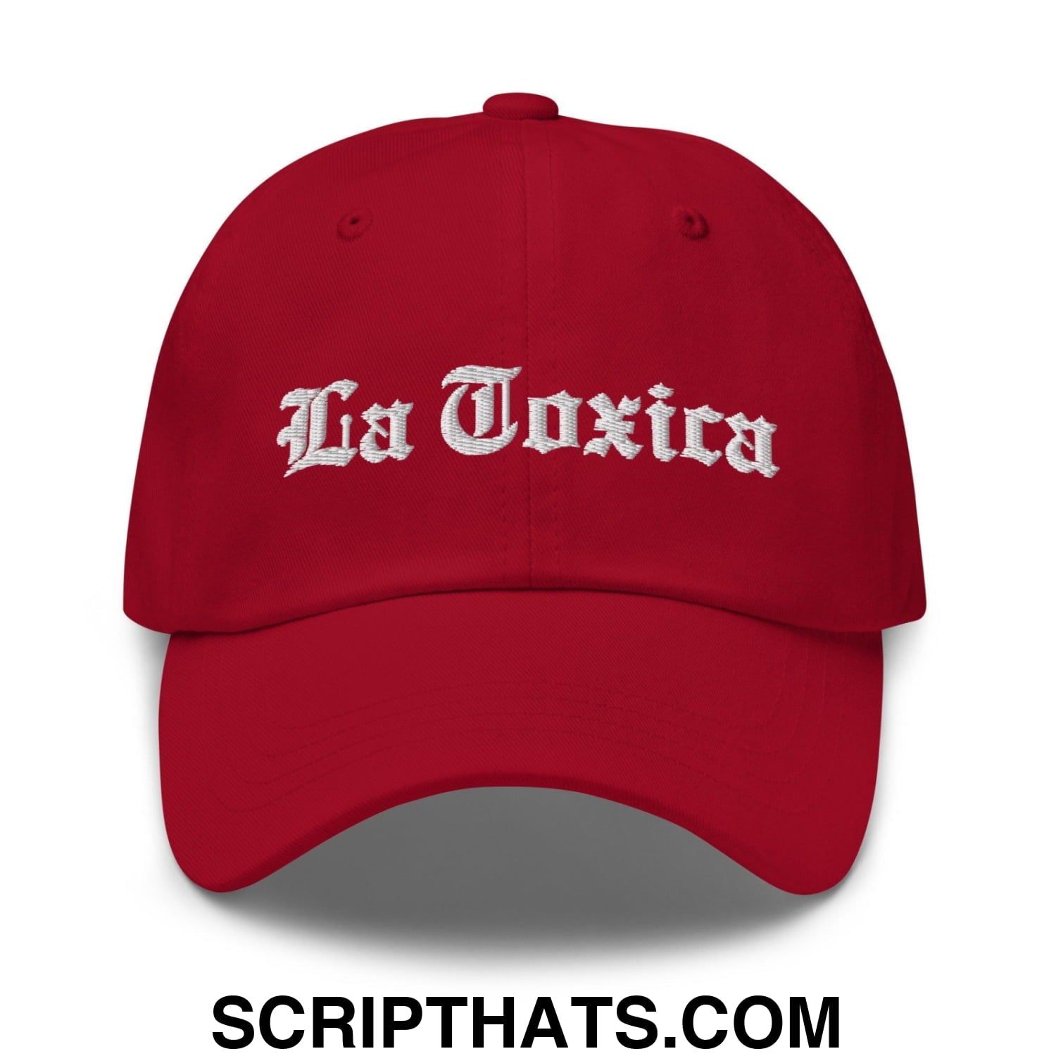 La Toxica OG Old English Dad Hat Cranberry