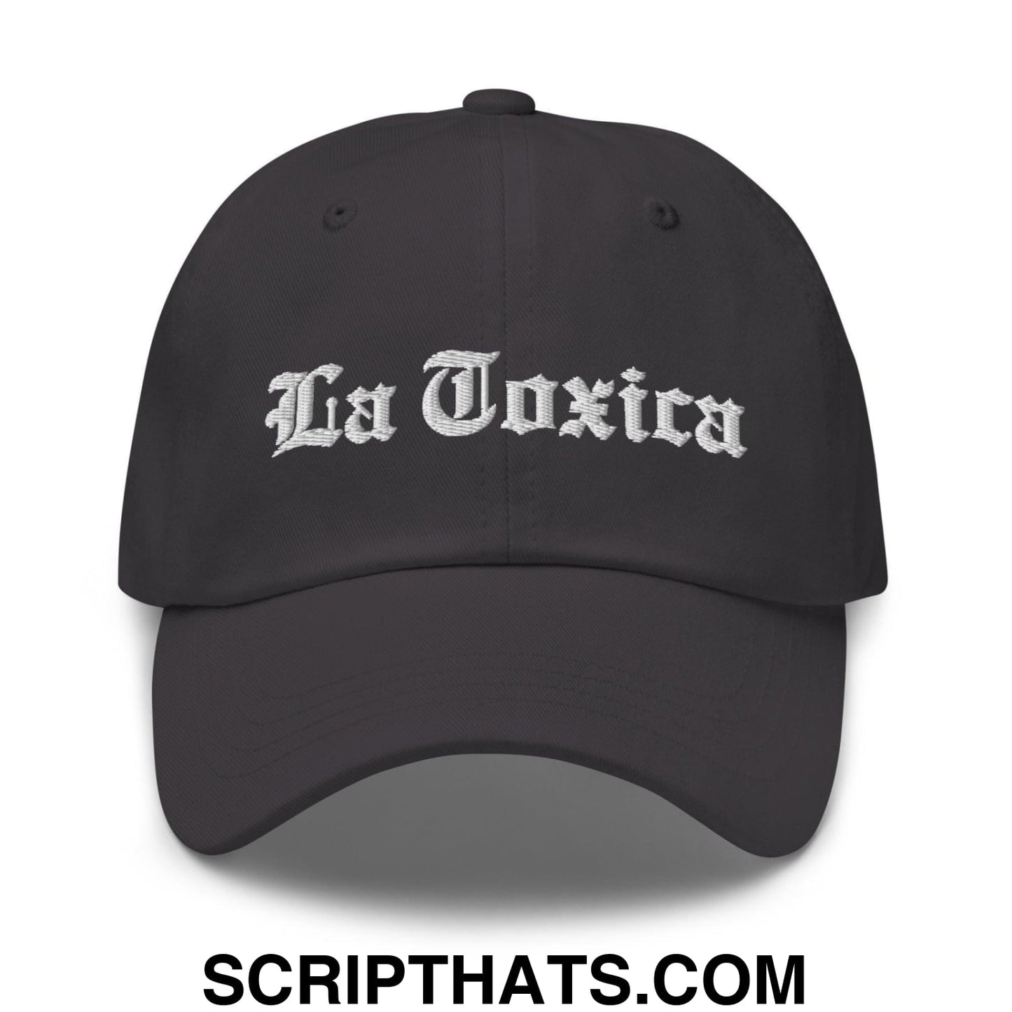 La Toxica OG Old English Dad Hat Dark Grey