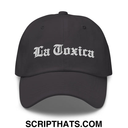 La Toxica OG Old English Dad Hat Dark Grey