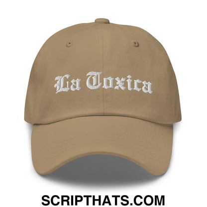 La Toxica OG Old English Dad Hat Khaki