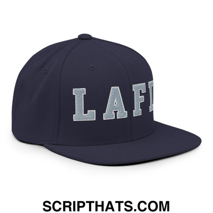 LAFD Los Angeles Fire Department Embroidered Flat Bill Brim Snapback Hat Navy