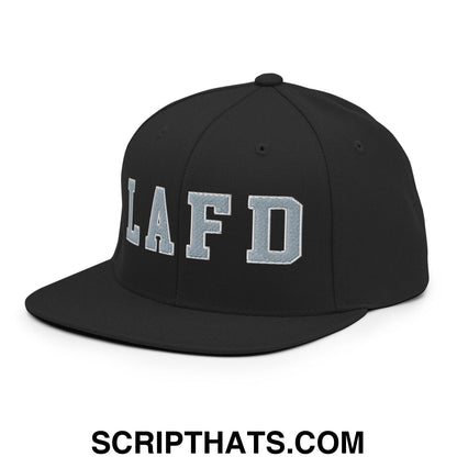 LAFD Los Angeles Fire Department Embroidered Flat Bill Brim Snapback Hat Black