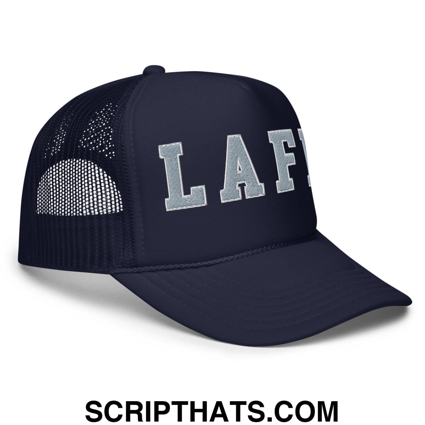 LAFD Los Angeles Fire Department Embroidered Foam Trucker Hat Navy