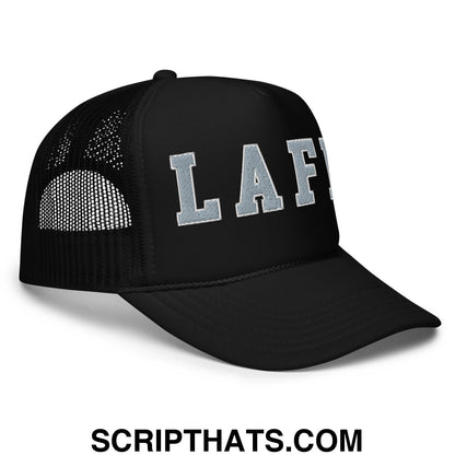 LAFD Los Angeles Fire Department Embroidered Foam Trucker Hat Black