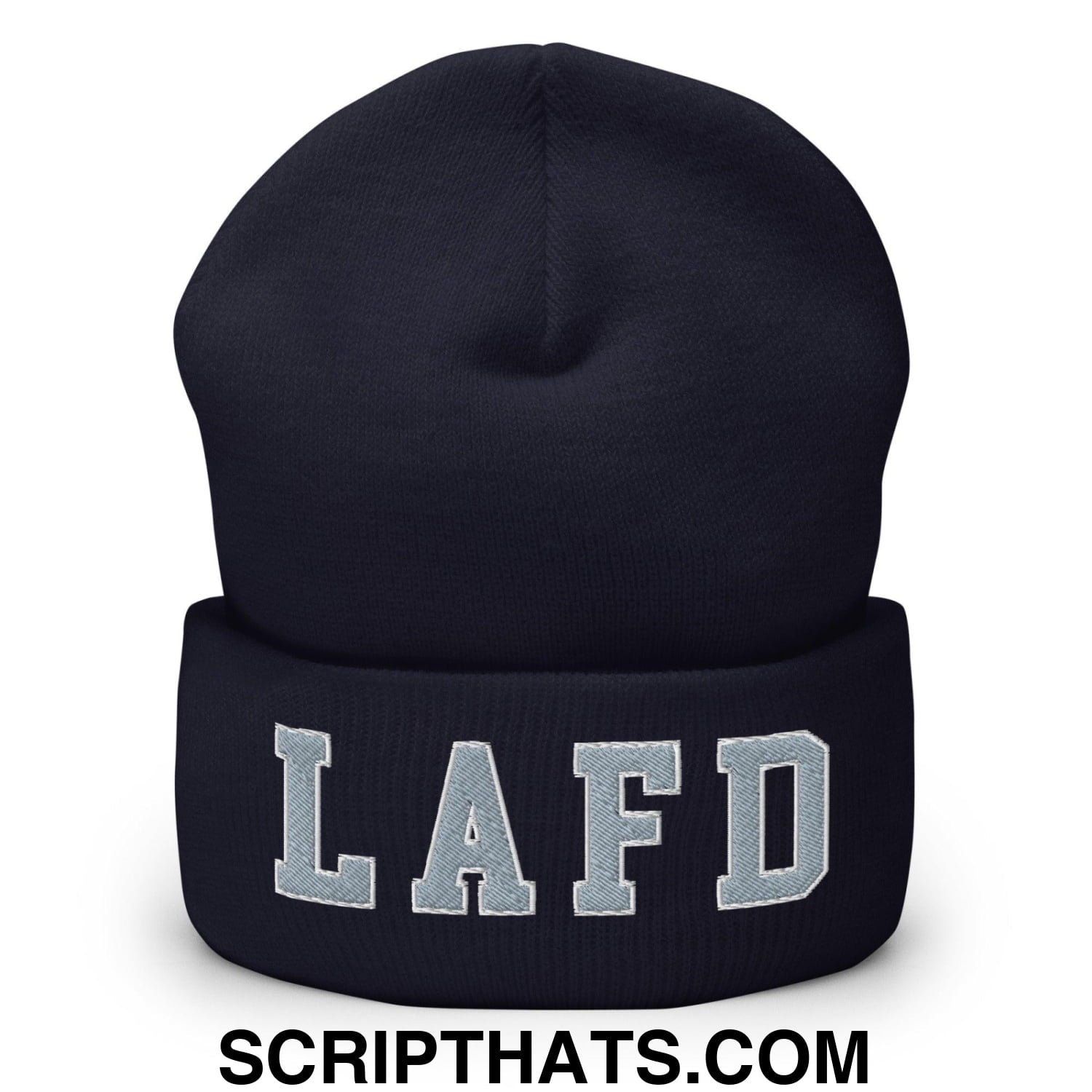 LAFD Los Angeles Fire Department Embroidered Knit Cuffed Beanie Navy