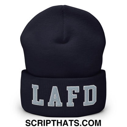 LAFD Los Angeles Fire Department Embroidered Knit Cuffed Beanie Navy