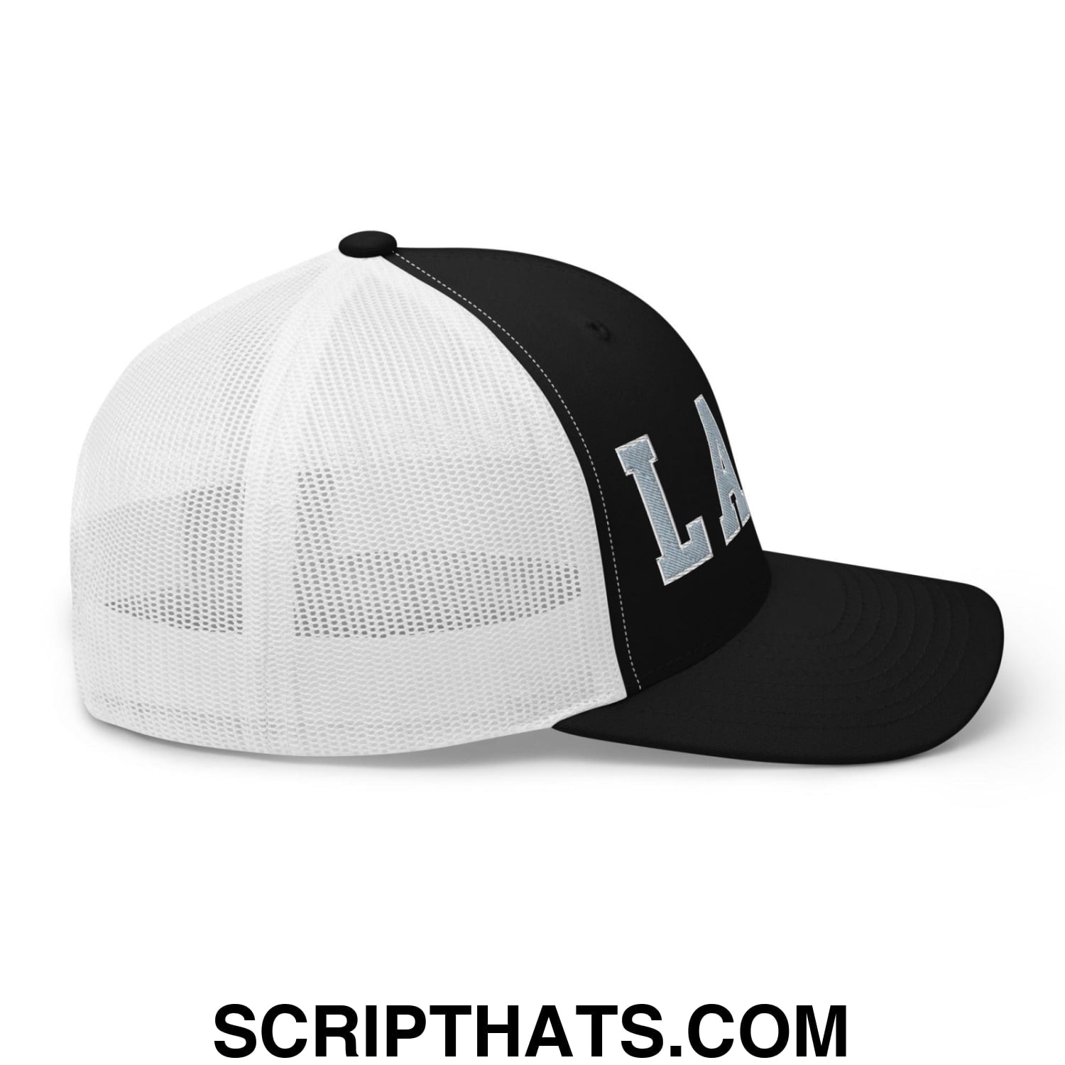 LAFD Los Angeles Fire Department Embroidered Mesh Trucker Hat Black White