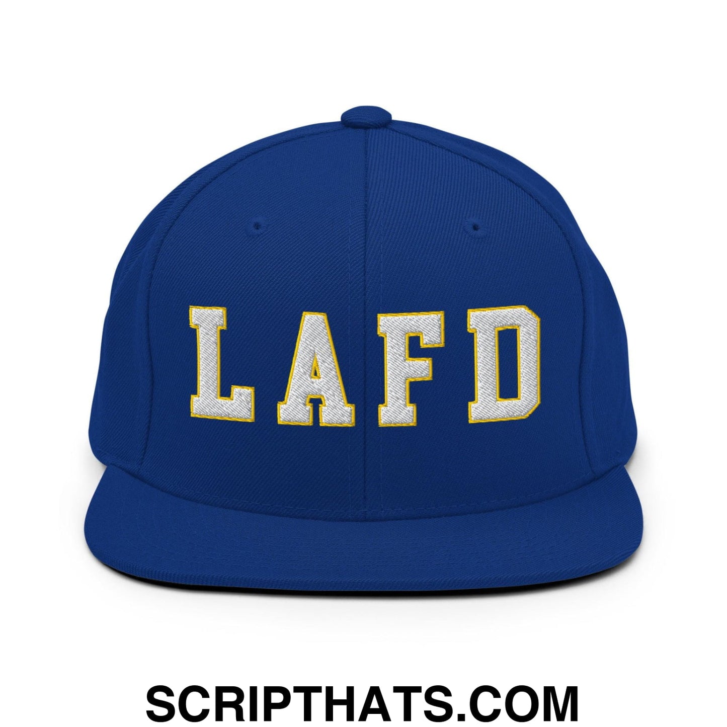 LAFD Los Angeles Fire Department Football Embroidered Flat Bill Brim Snapback Hat Default Title