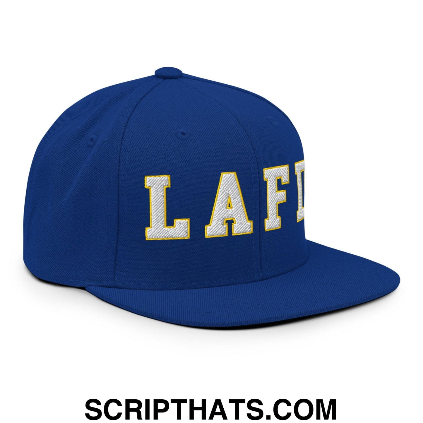 LAFD Los Angeles Fire Department Football Embroidered Flat Bill Brim Snapback Hat Default Title
