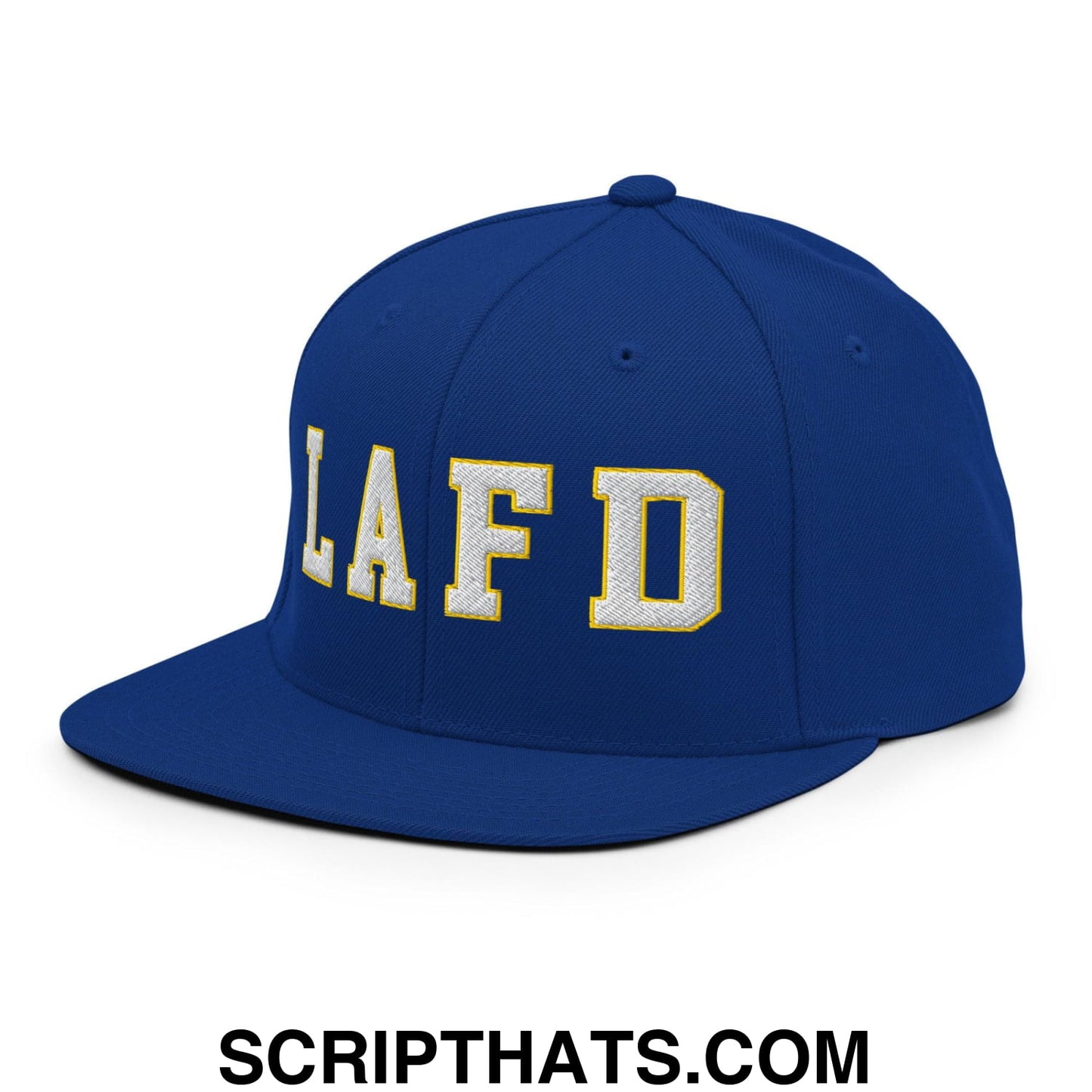LAFD Los Angeles Fire Department Football Embroidered Flat Bill Brim Snapback Hat Default Title
