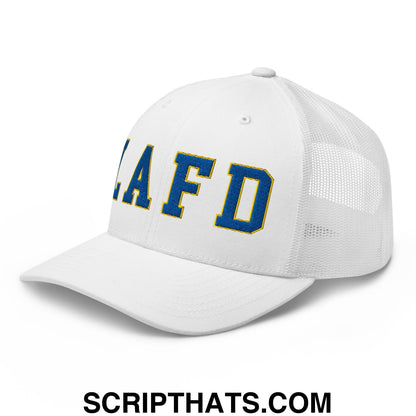 LAFD Los Angeles Fire Department Football Embroidered Mesh Trucker Hat Default Title