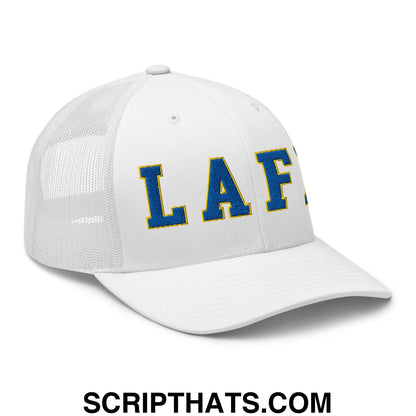 LAFD Los Angeles Fire Department Football Embroidered Mesh Trucker Hat Default Title