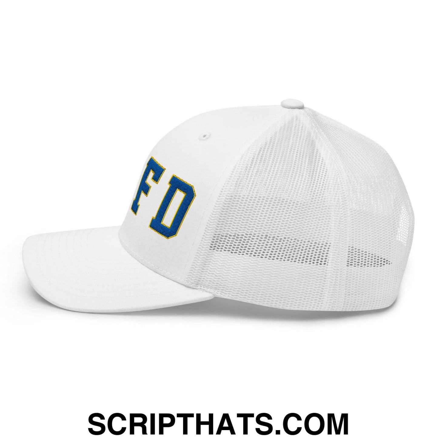 LAFD Los Angeles Fire Department Football Embroidered Mesh Trucker Hat Default Title