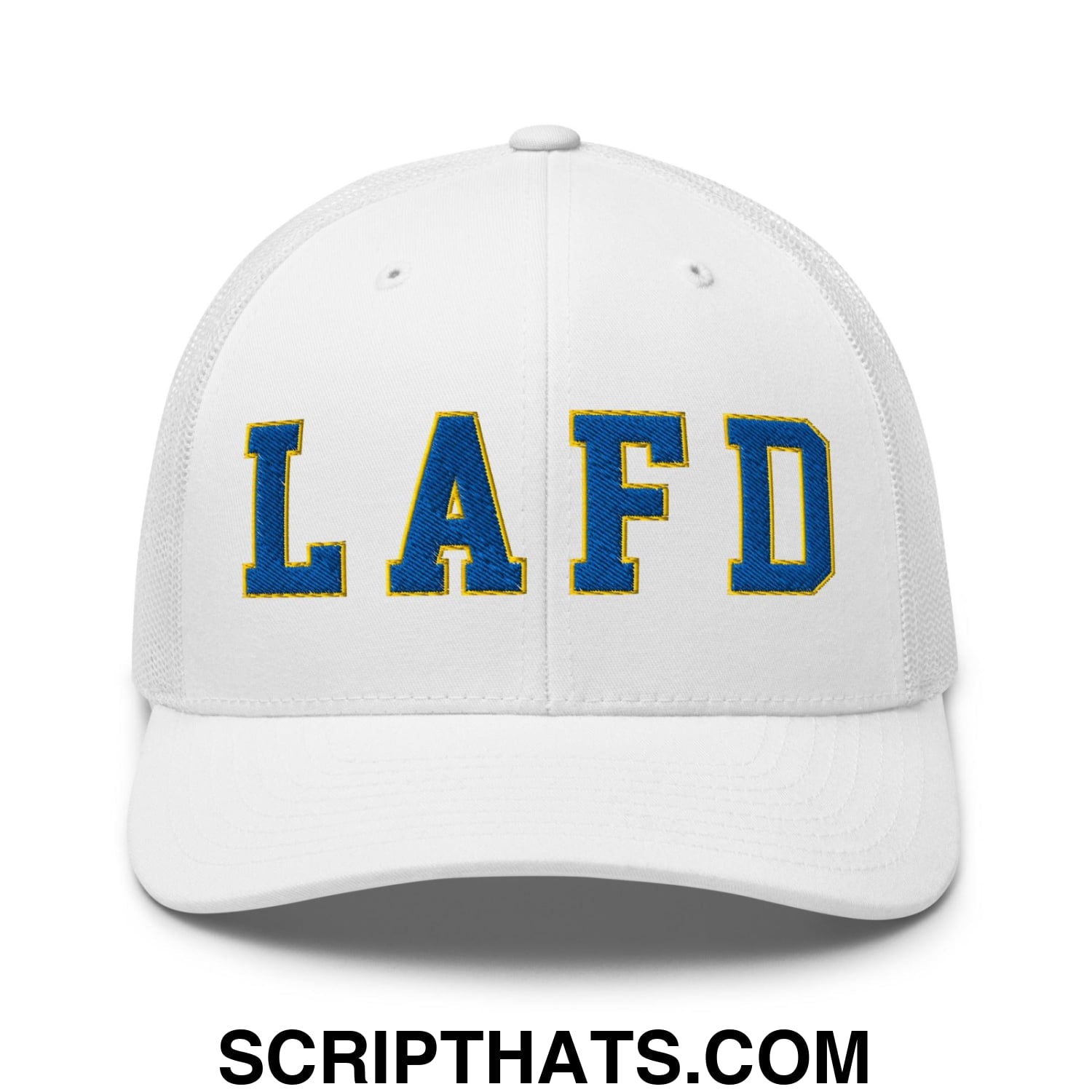 LAFD Los Angeles Fire Department Football Embroidered Mesh Trucker Hat Default Title