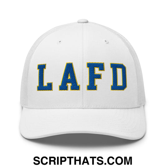 LAFD Los Angeles Fire Department Football Embroidered Mesh Trucker Hat Default Title