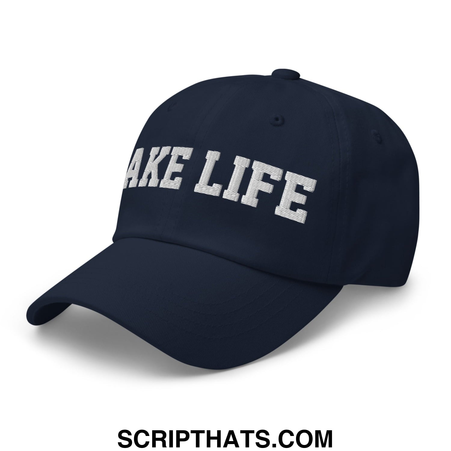 Lake Life Embroidered Unstructured Dad Hat Navy