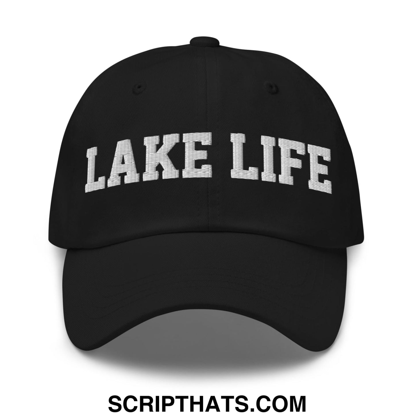 Lake Life Embroidered Unstructured Dad Hat Black