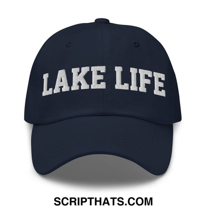Lake Life Embroidered Unstructured Dad Hat Navy