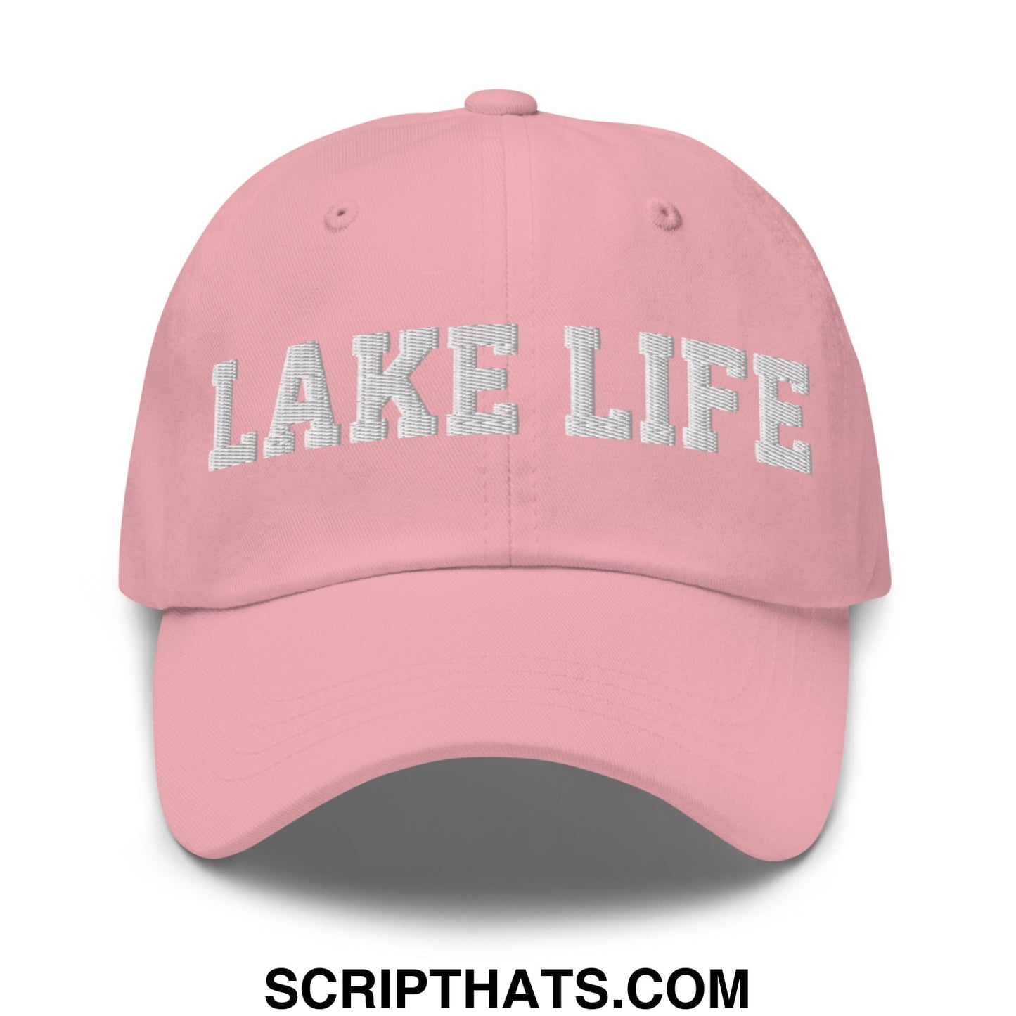 Lake Life Embroidered Unstructured Dad Hat Pink