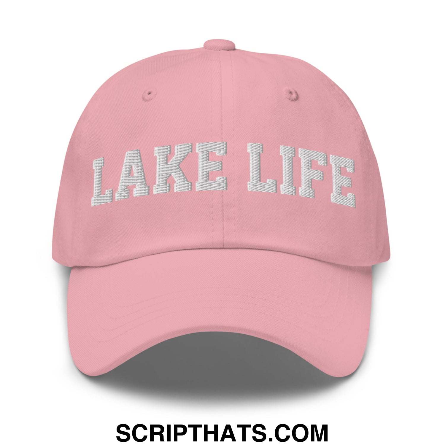 Lake Life Embroidered Unstructured Dad Hat Pink