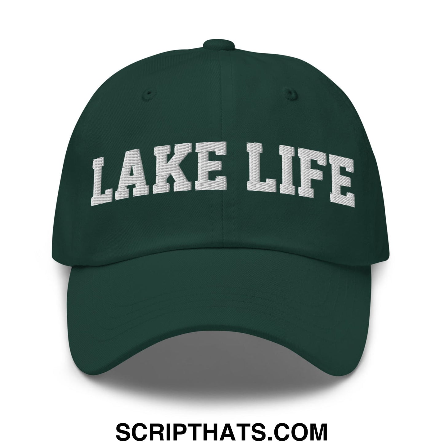 Lake Life Embroidered Unstructured Dad Hat Spruce