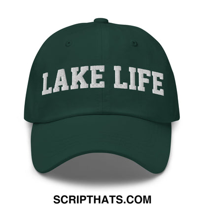 Lake Life Embroidered Unstructured Dad Hat Spruce
