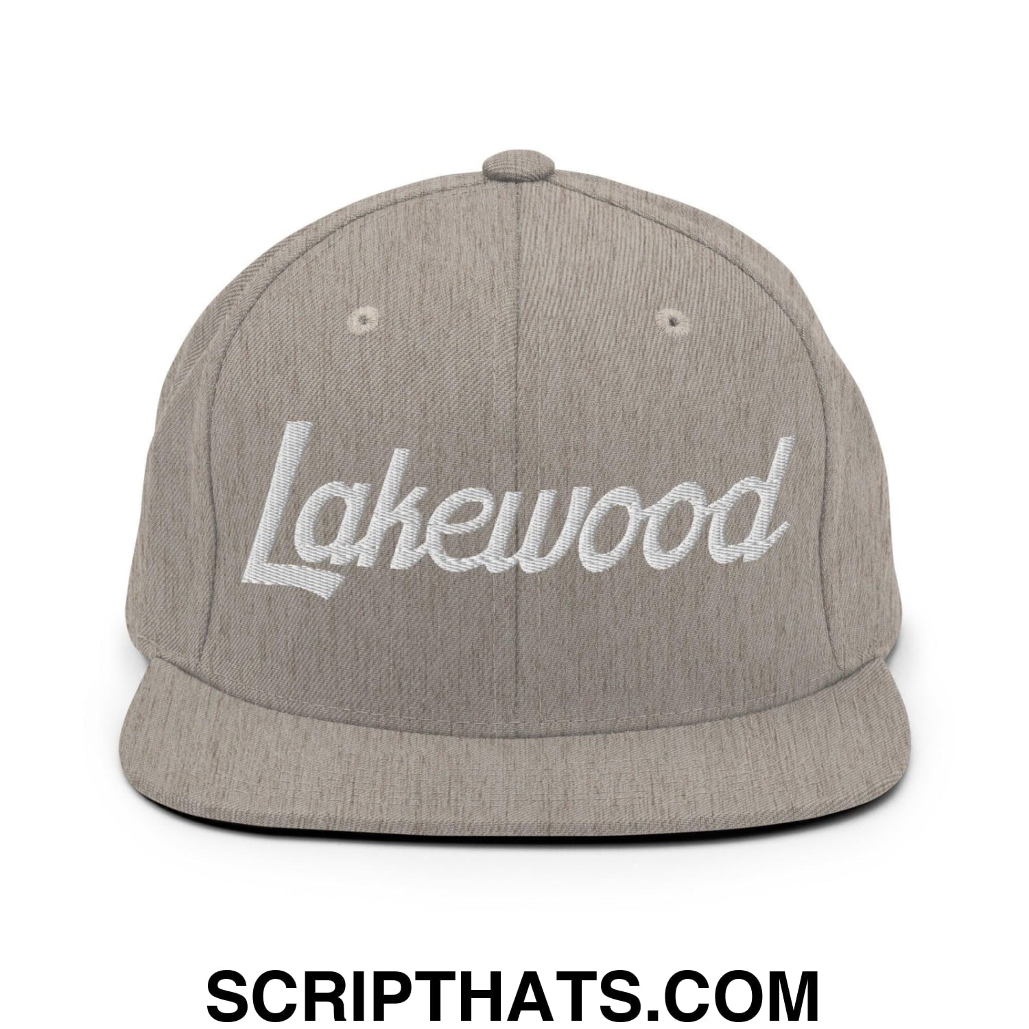 Lakewood Script Snapback Hat Heather Grey