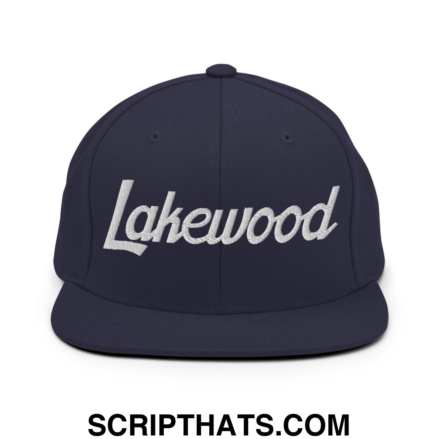 Lakewood Script Snapback Hat Navy