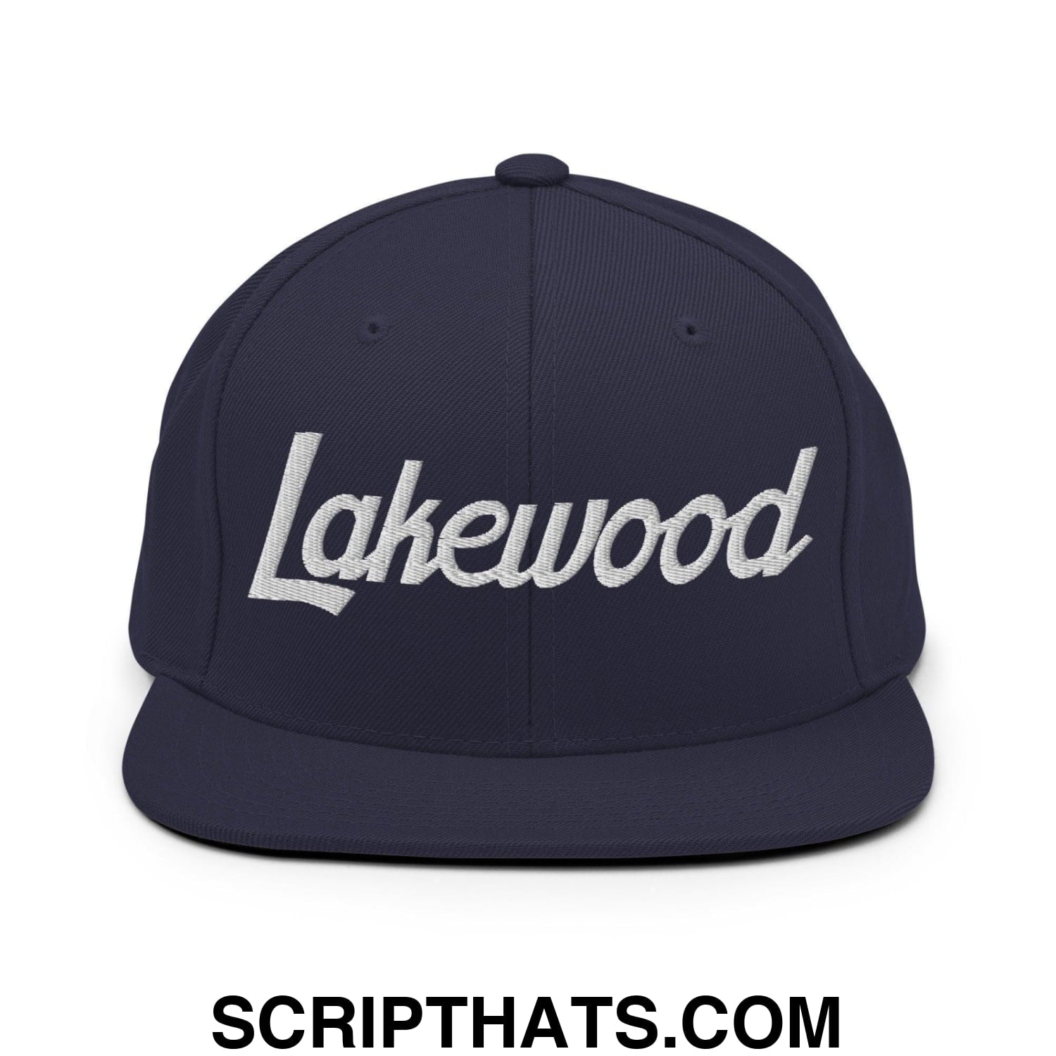 Lakewood Script Snapback Hat Navy